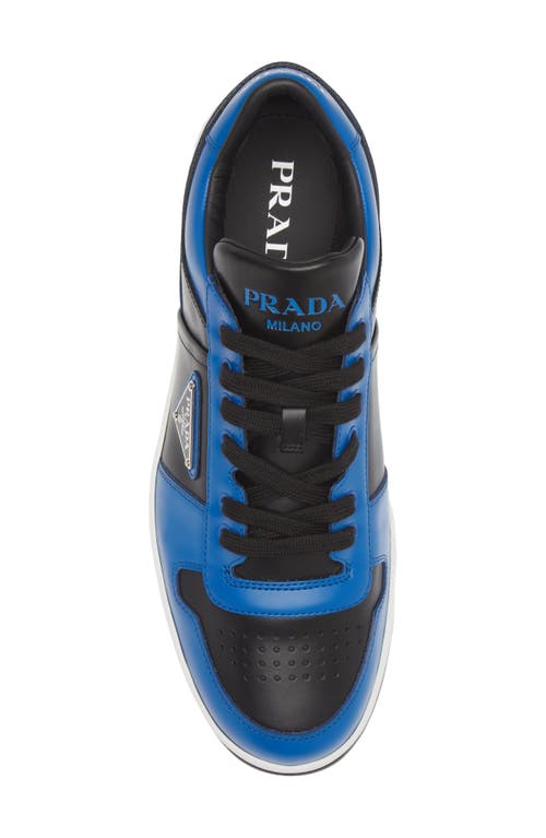 Shop Prada Downtown Logo Low Top Sneaker In Nero/cobalto