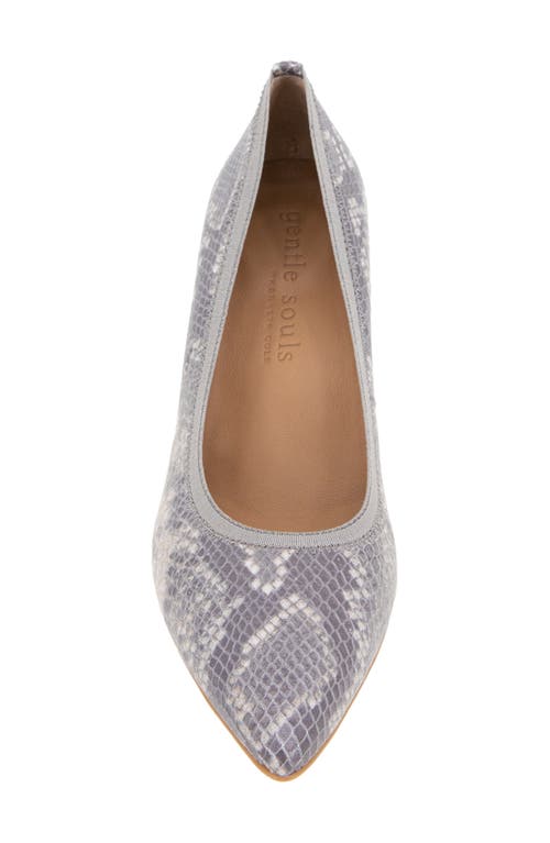 Shop Gentle Souls By Kenneth Cole Dionne Pointed Toe Pump In Taupe Snake Leather