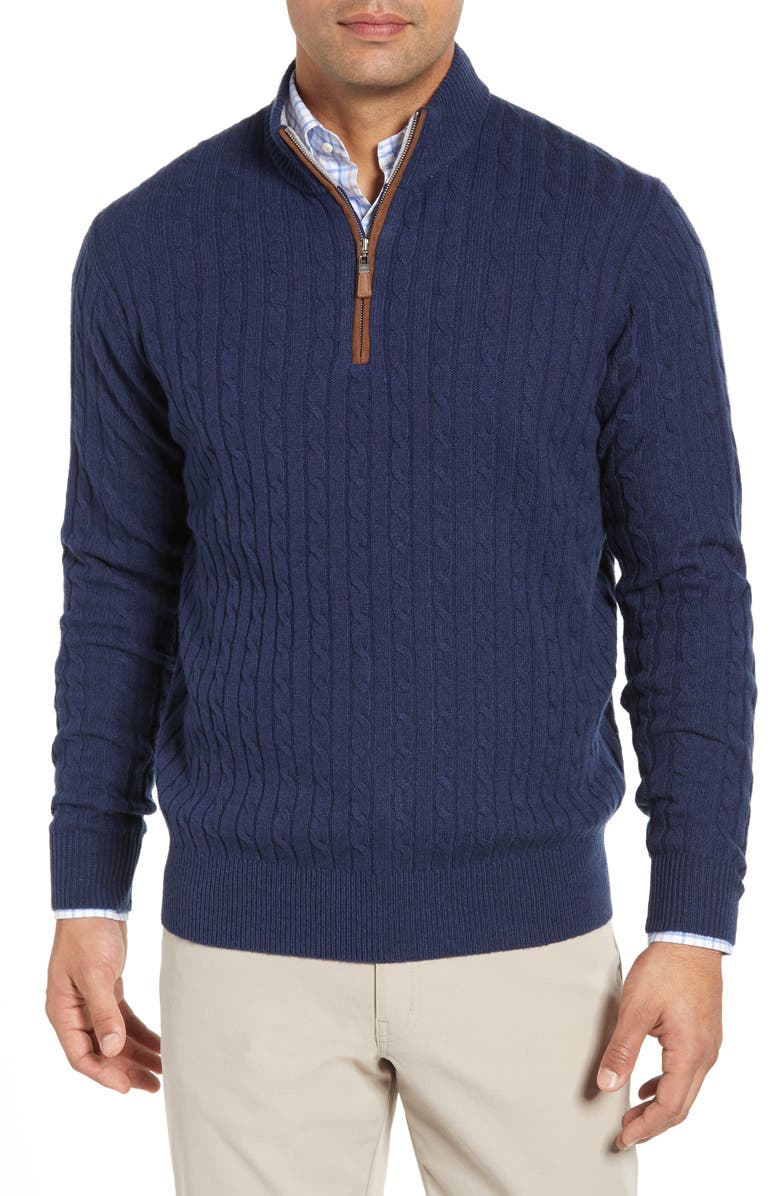 Peter Millar Crown Quarter Zip Wool Blend Sweater | Nordstrom