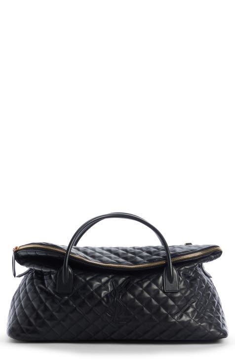 Giant Leather Bowling Bag in Black - Saint Laurent