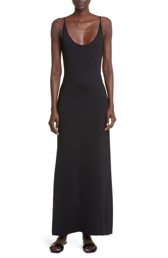 The Row Guinevere Silk-satin Maxi Dress In Black | ModeSens