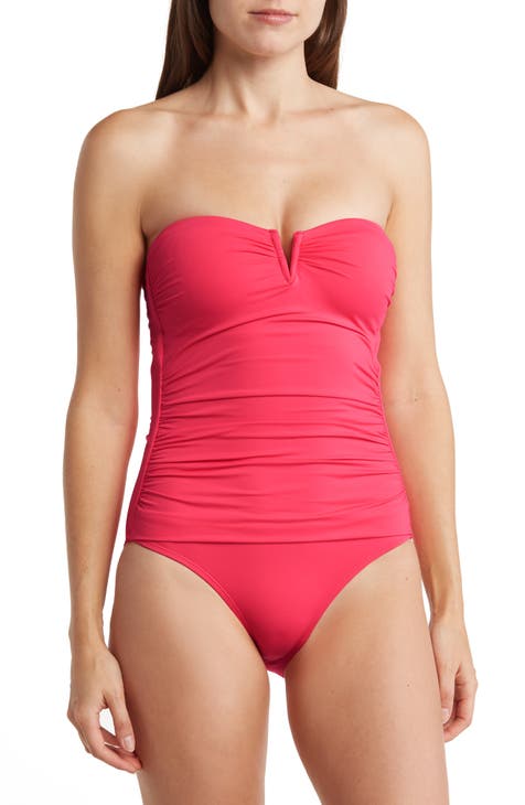 V-Wire Bandeau One-Piece Swimsuit