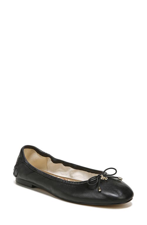 Sam Edelman Felicia Flat - Wide Width Available Black Leather at Nordstrom,