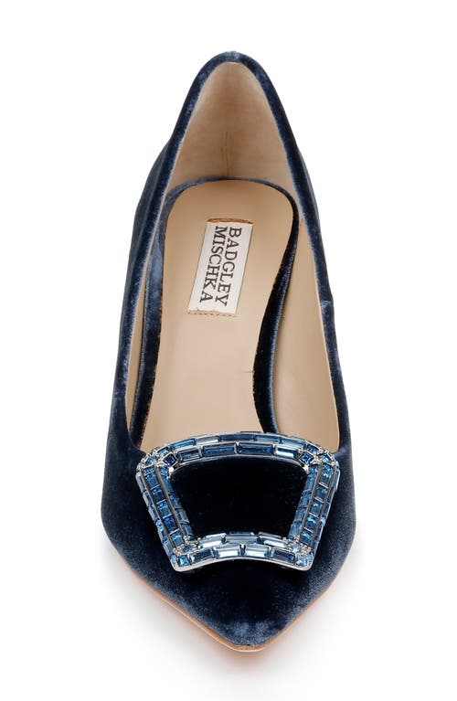 Shop Badgley Mischka Collection Aubree Pointed Toe Pump In French Blue