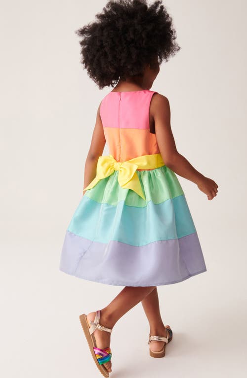 Shop Little Bird Kids' Rainbow Pastel Party Dress In Pink Multi