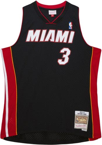 NBA Heat 3 Dwyane Wade Black Gold Nike Men Jersey