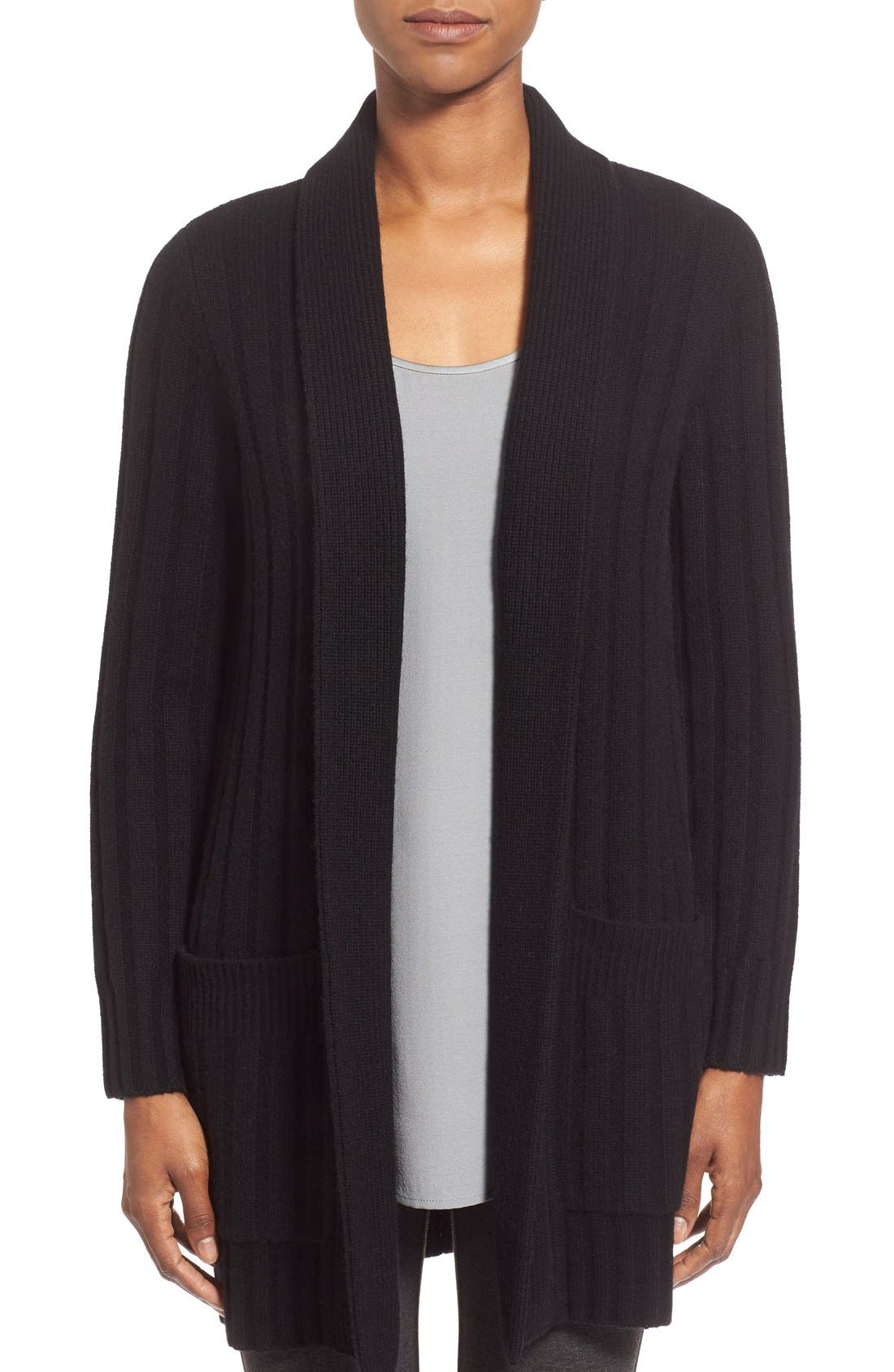 Nordstrom Collection Ribbed Wool & Cashmere Cardigan Nordstrom