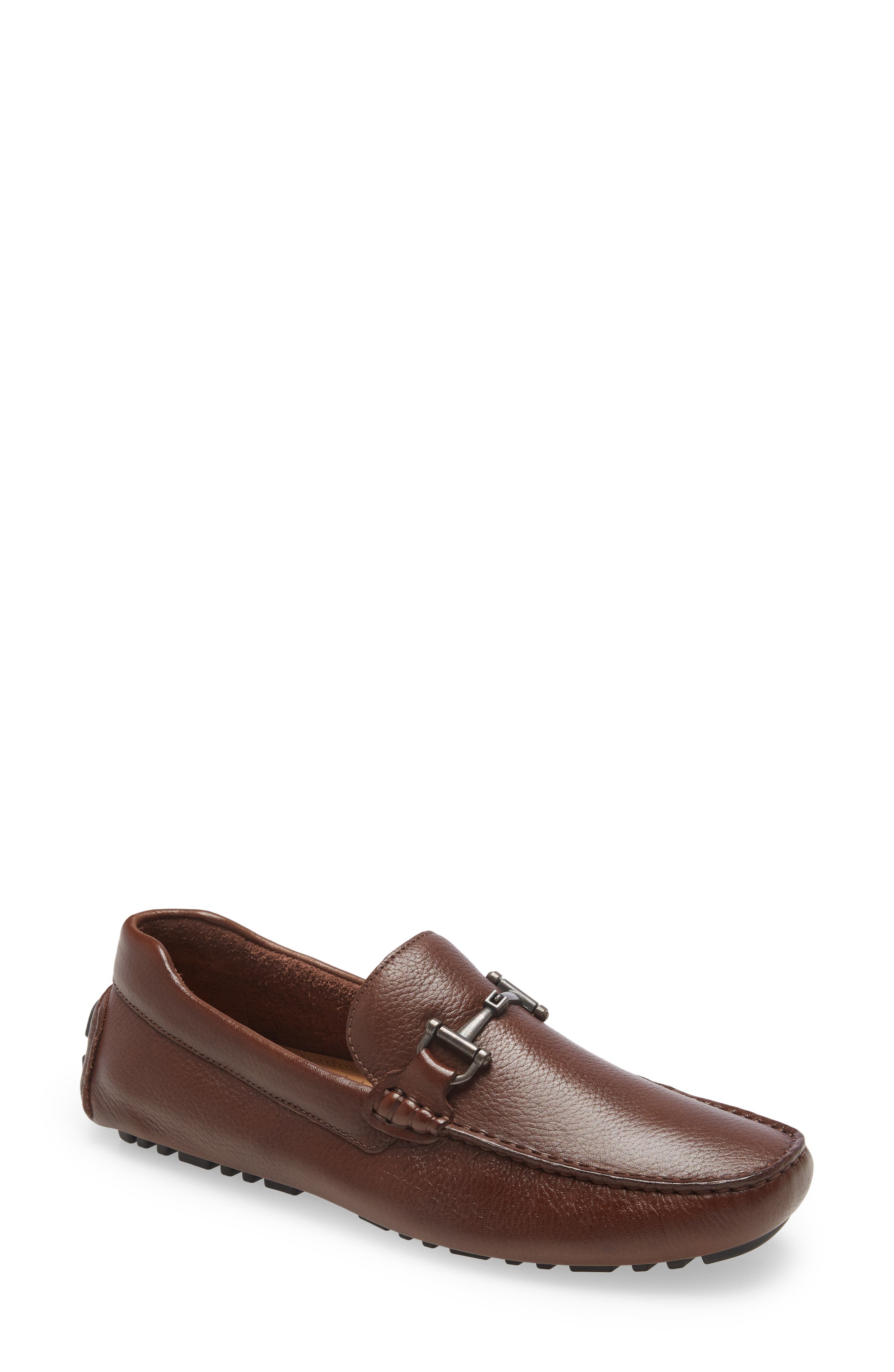 leather slip on loafers