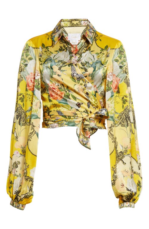 Shop Camilla Paths Of Gold Silk Wrap Shirt