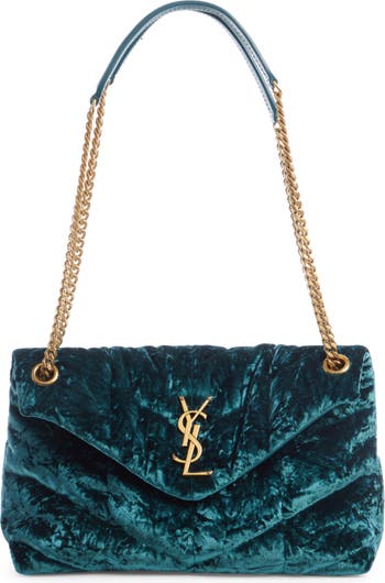 LOULOU toy strap bag in quilted velvet, Saint Laurent