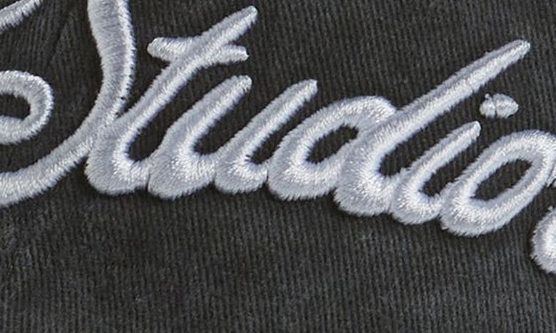 Shop Acne Studios Logo Embroidered Adjustable Baseball Cap In Faded Black