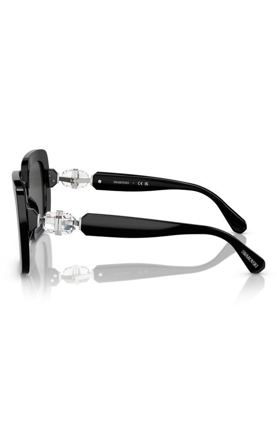 Swarovski Crystal-embellished Sunglasses In Black Grey