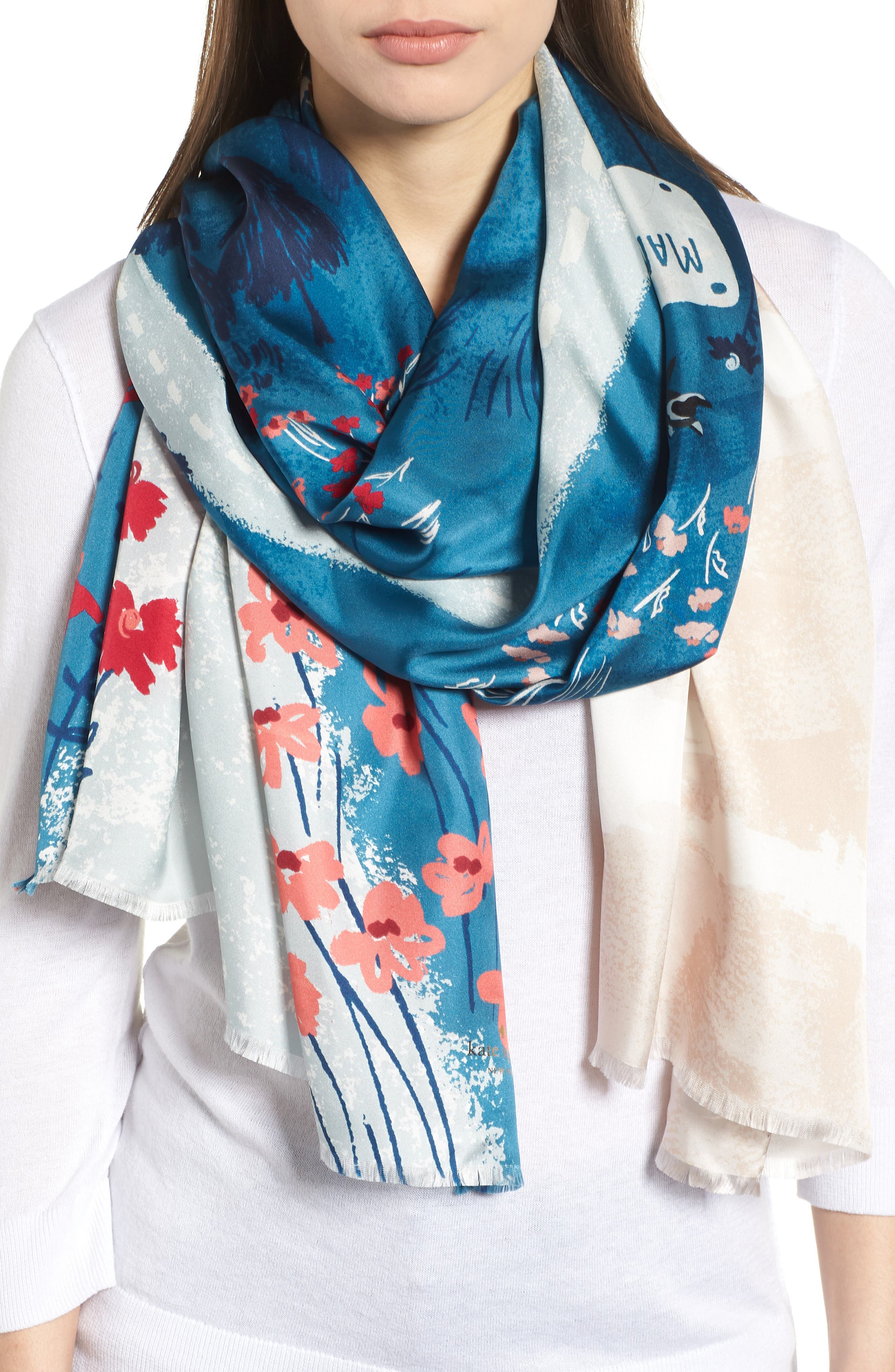 oblong silk scarf