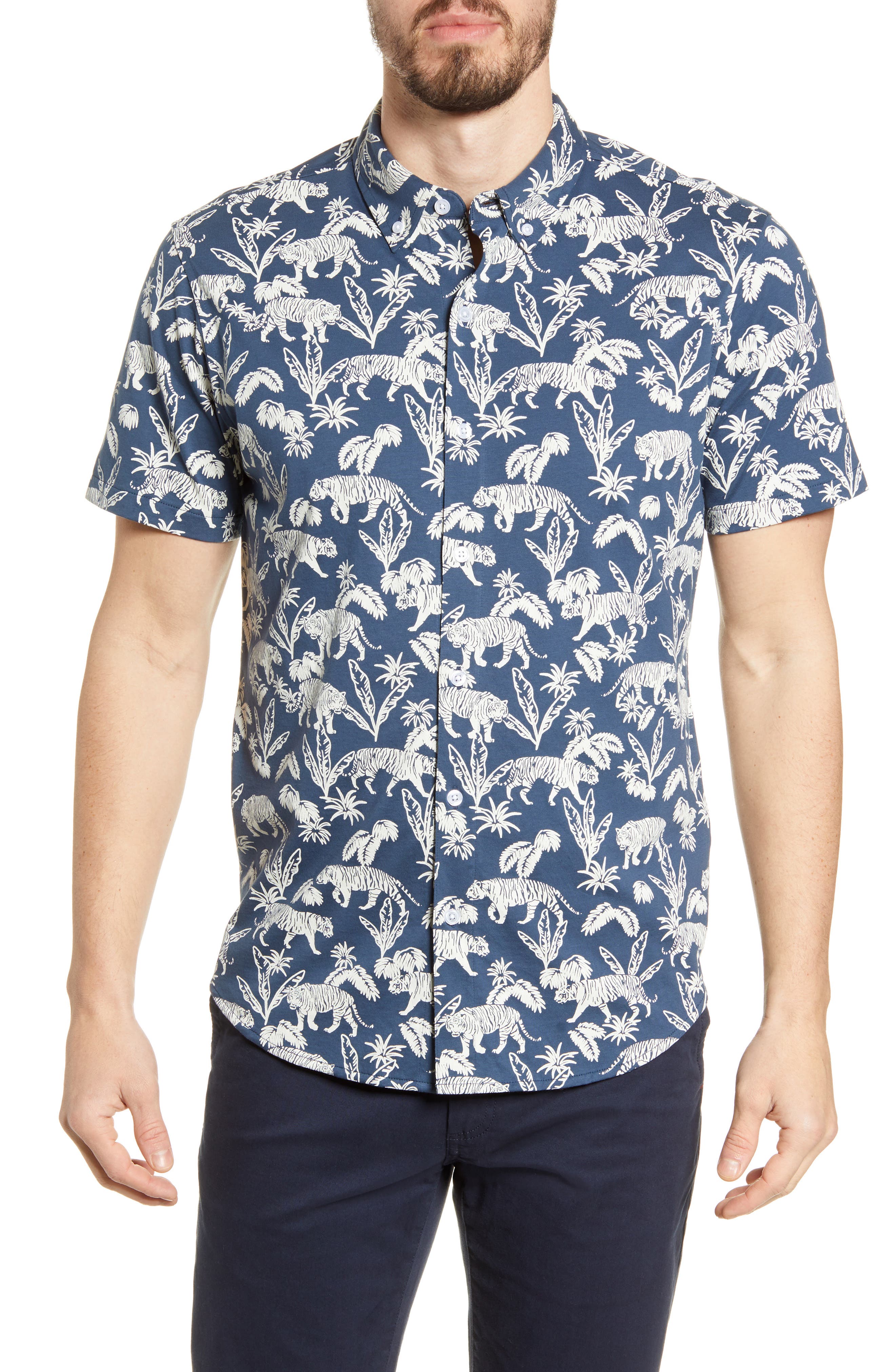 Bonobos Slim Fit Short Sleeve ButtonDown Knit Shirt Nordstrom