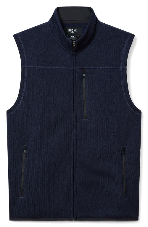 Shop Rhone Fleece Vest In True Navy Heather