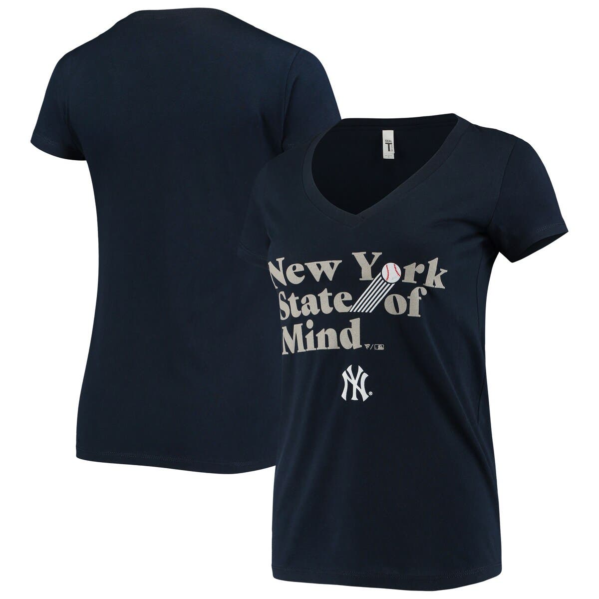 BREAKINGT Women's Navy New York Yankees Hometown Tri-Blend V-Neck T-Shirt at Nordstrom
