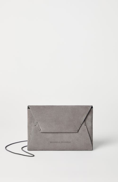 Shop Brunello Cucinelli Bc Duo Pochette In Grey