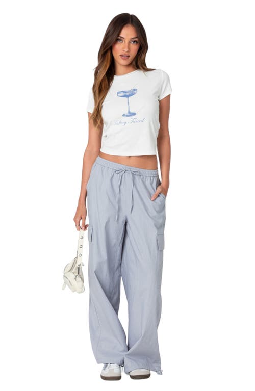 Edikted Phoenix Linen Blend Cargo Pants In Gray