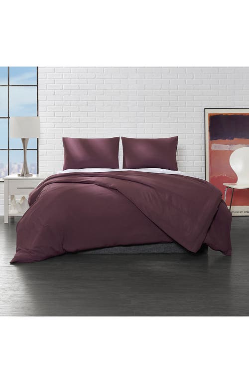 Ella Jayne Home Triple Brushed Duvet Cover & Sham Set In Eggplant