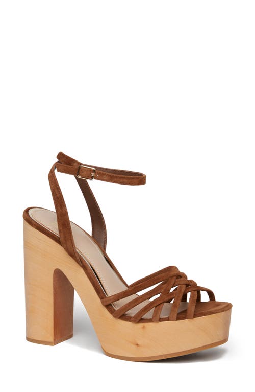 PAIGE Chelsey Ankle Strap Platform Sandal in Cocoa