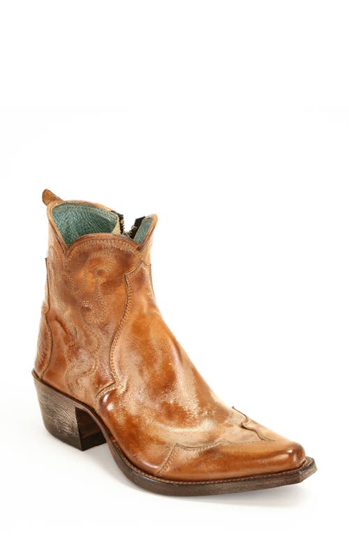 Ace Western Boot in Tan Rustic White