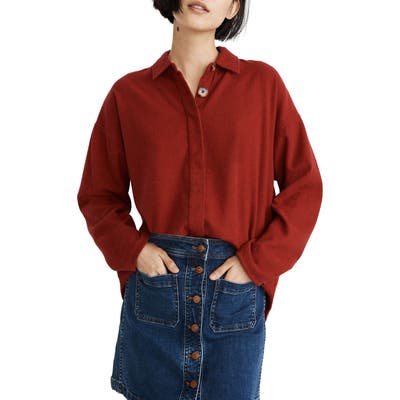 Madewell Bromley Flannel Shirt, Red