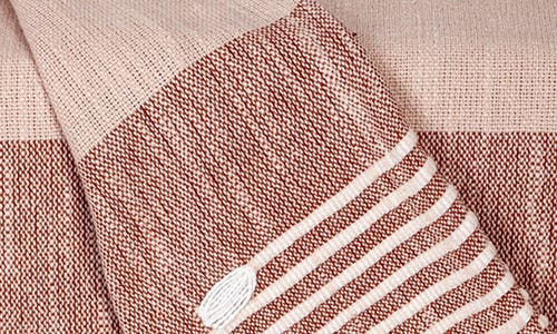 Parkland Collection Adonia Fringe Throw Blanket In Grey Rust