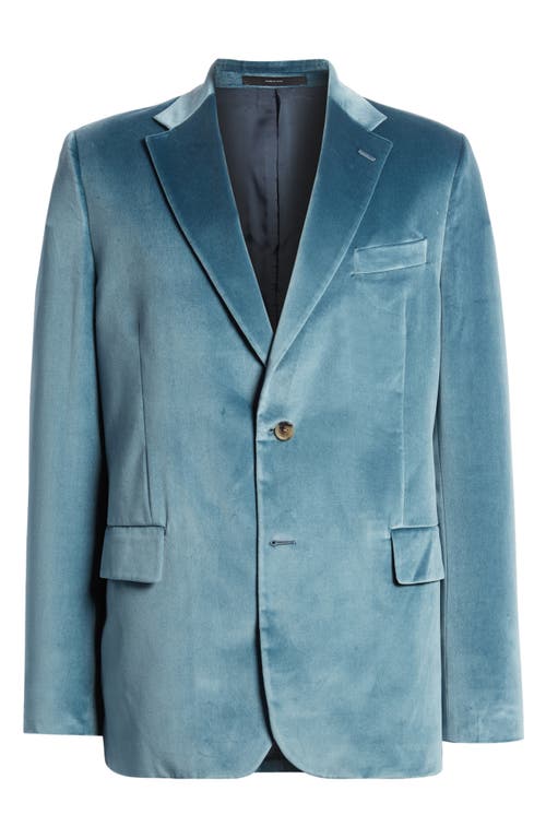 Paul Smith Tailored Fit Cotton Velvet Sport Coat In Blue