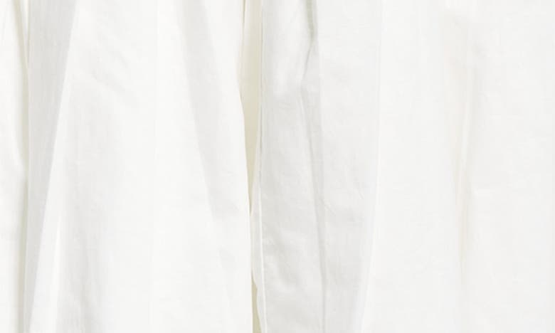Shop Jil Sander Sleeveless Drop Waist Poplin Dress In 100 Optic White