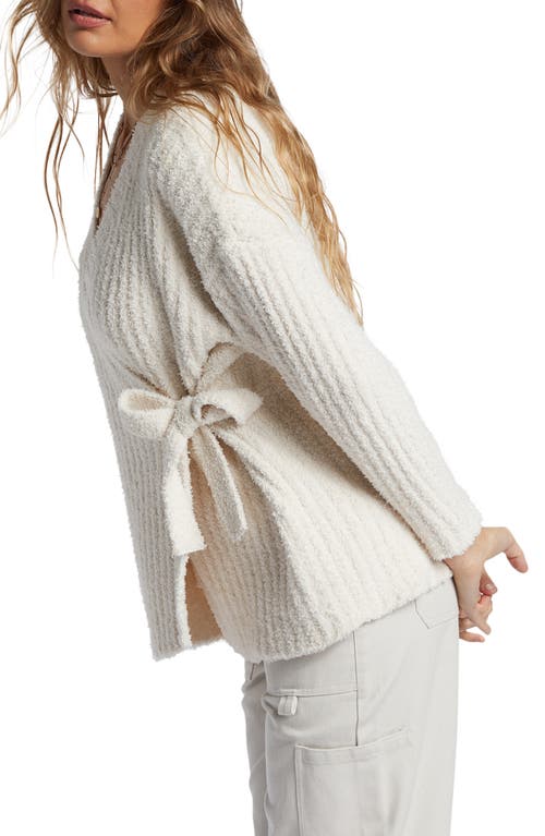 Shop Billabong Dawn Paradise Sand Oversize Rib Wrap Cardigan In White Cap