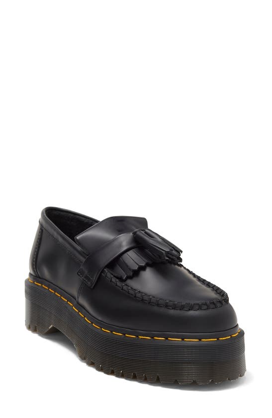 Dr. Martens Adrian Leather Platform Tassel Loafers Boots In Black