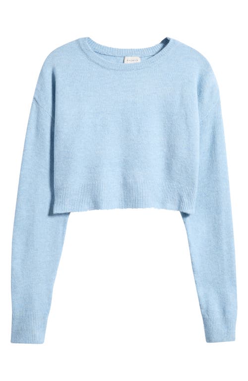 Shop Pacsun Iris Crewneck Crop Sweater In Dusk Blue