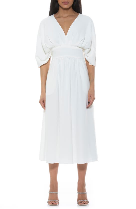 Alexia Admor August Midi Dress In Cream
