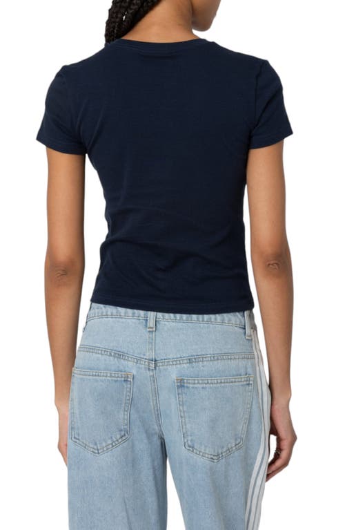 Edikted Tied Up Graphic T-shirt In Navy