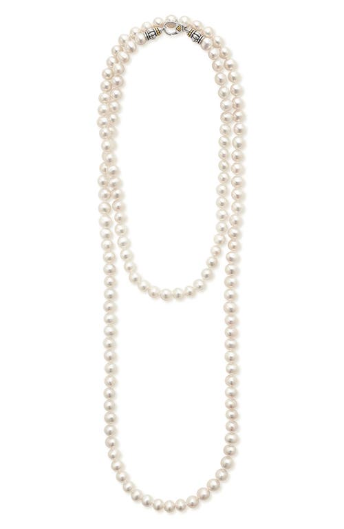 Lagos Luna Freshwater Pearl Necklace In Gold
