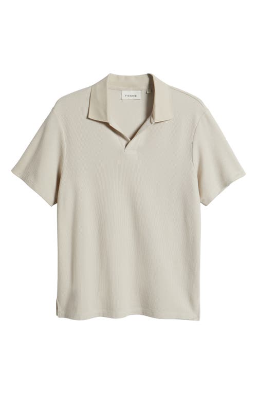Frame Jacquard Polo In Light Khaki