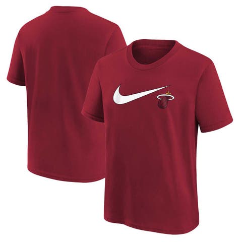 Youth Nike Red Miami Heat Swoosh T-Shirt