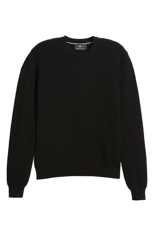 Shop 7 For All Mankind Luxe Performance Plus Crewneck Sweater In Black