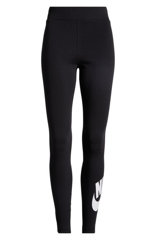 Shop Nike Sportswear Classics High Waist Graphic Leggings In Black/white