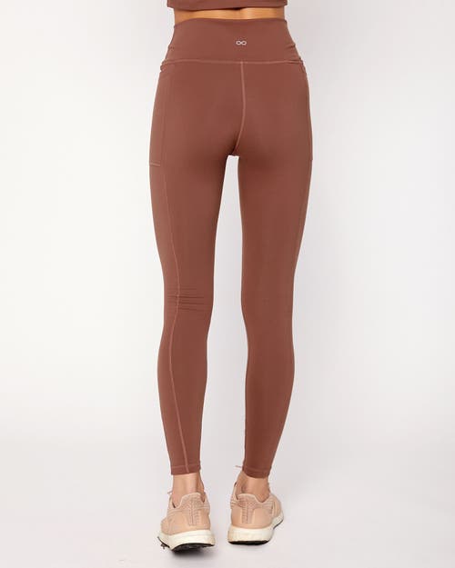 Shop Rebody Active Explore Pocket Cloudlux Legging 26" In Walnut