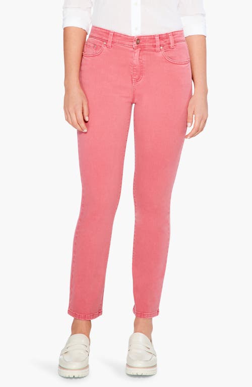 NIC+ZOE Color Mid Rise Ankle Straight Leg Jeans in Dusty Cedar