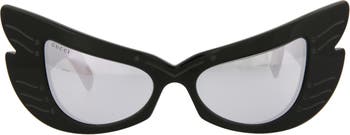 1990s Christian Dior Green Cannage Cat-Eye Sunglasses