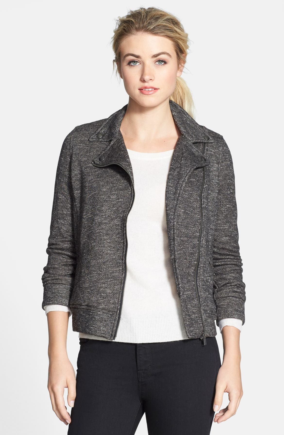 Dex French Terry Moto Jacket | Nordstrom