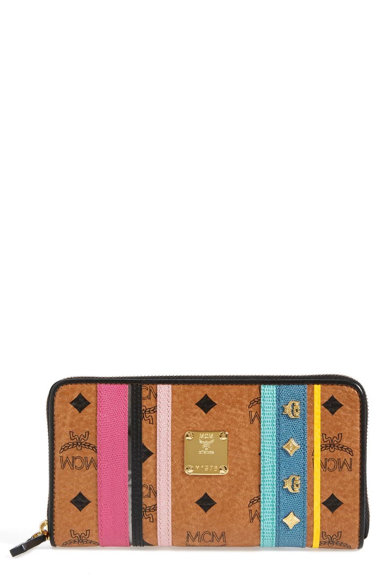 MCM 'Charm - Visetos' Zip Around Wallet | Nordstrom