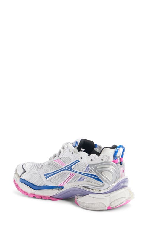 Shop Balenciaga Runner Sneaker In White/lilac/pink