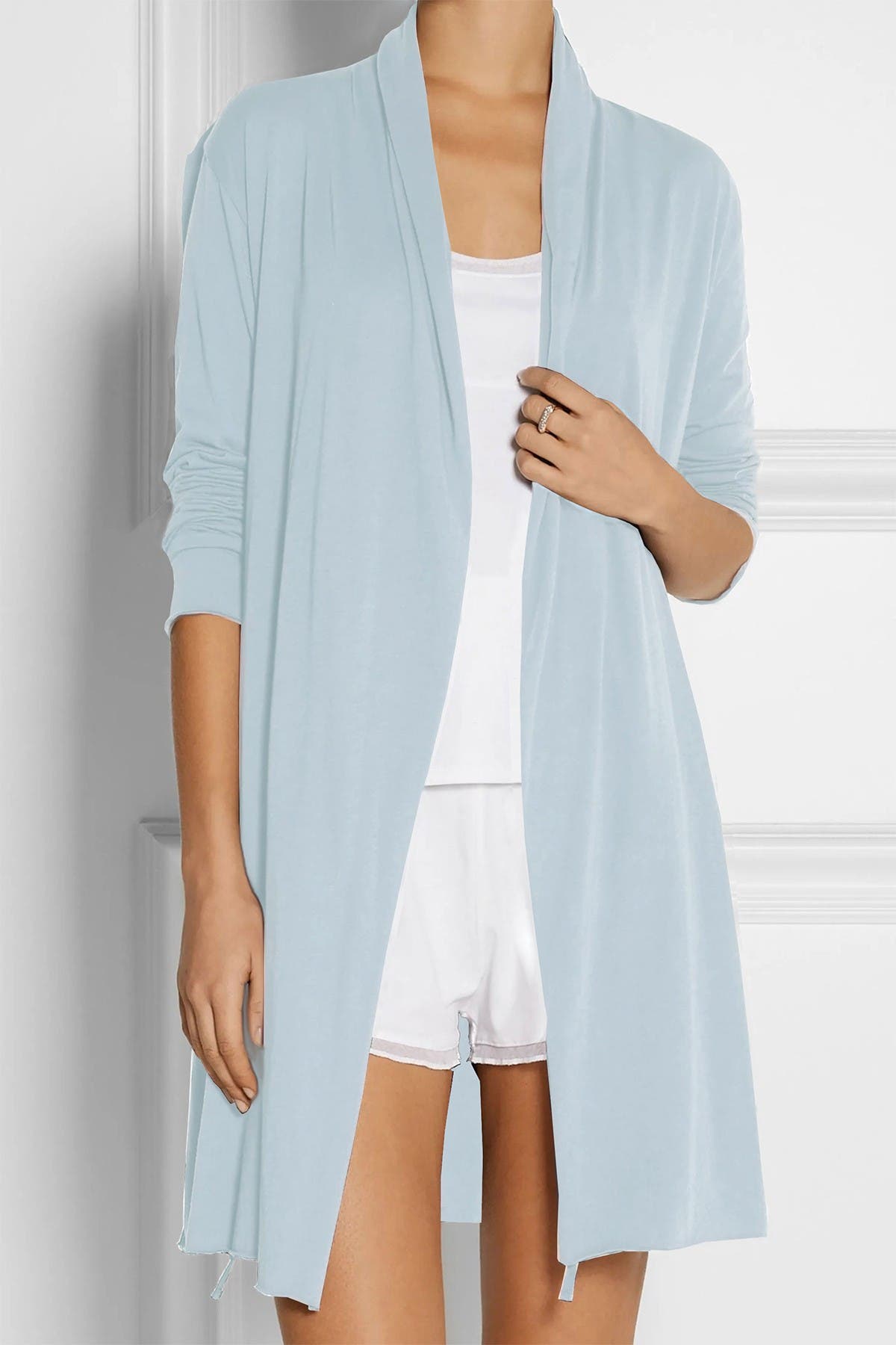 H2 Home Collection Cooling Jersey Robe In Blue