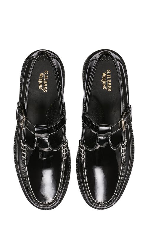 Shop G.h.bass Weejuns® Mary Jane Moc Toe Lug Sole Loafer In Black Patent