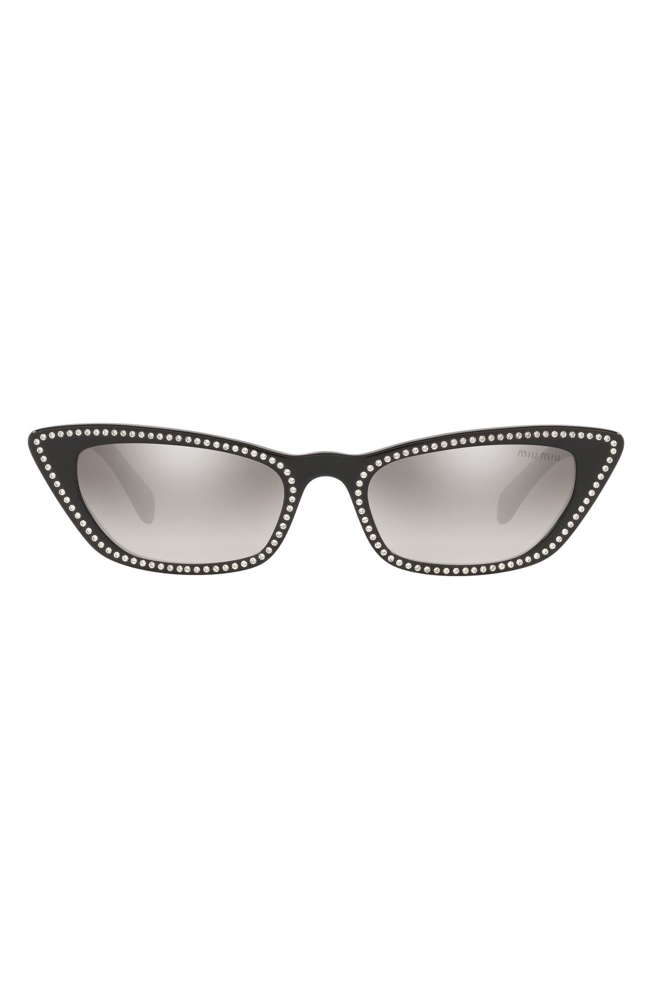 Miu Miu 53mm Cat Eye Sunglasses In Black