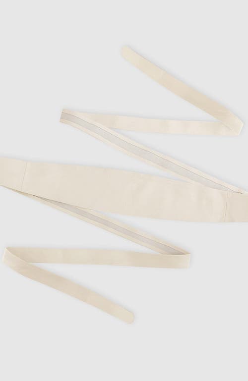 Shop Belle & Bloom Odyssey Soft Wrap Leather Belt In Cream