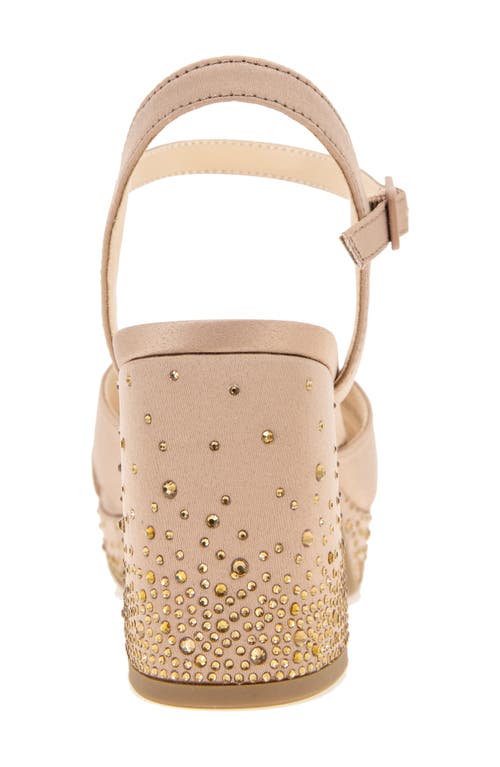 Reaction Kenneth Cole Reeva Platform Sandal In Coffee Crumb Silk